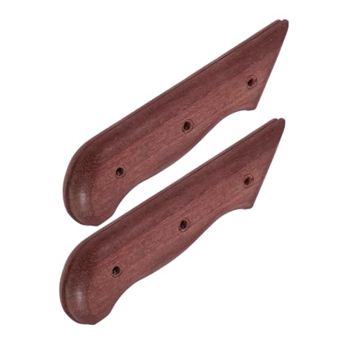 TOPPERFUN 2 Stück Ersatzgriff für Küchenmesser Set Holzgriff für DIY Reparatur Passend für Verschiedene Klingen Verbesserte Griffsicherheit und Robustes Design für Vielseitige Anwendungen von TOPPERFUN