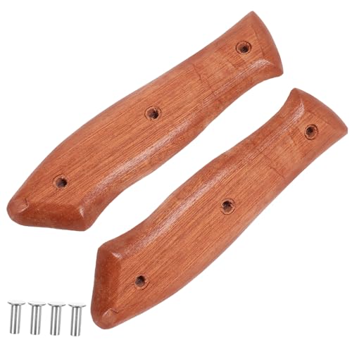 TOPPERFUN 2 Stück Ersatzmessergriff aus Hochwertigem Holz Ergonomisch Geformt für Bequemen Halt Praktisches Küchenmesser Zubehör Vielseitig Einsetzbar und Einfach zu Montieren Teiliges für von TOPPERFUN