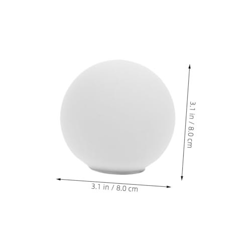 TOPPERFUN 2 Stück Glaslampenschirm Weiß Milchig Kugelform Lampenschirm Ersatz Für Pendelleuchte Wandlampe Deckenleuchte Wohnzimmer Schlafzimmer von TOPPERFUN