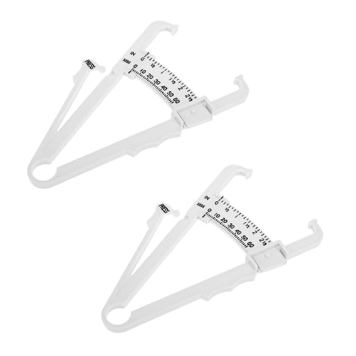 TOPPERFUN 2 Stück Handheld Hautfaltenmessgerät für Präzise Körperfettmessung für Männer und Einfach zu Bedienen Anleitung zur Auswertung von TOPPERFUN