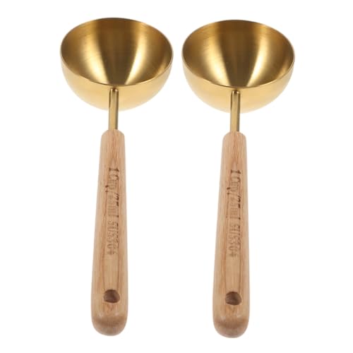 TOPPERFUN 2 Stück Kaffee Milchpulver Messlöffel Backmesslöffel Messung Kaffeemesslöffel Kaffeeschöpfung Espresso -Löffel Kaffee messen Schaufel Kaffeelöffel Esslöffel Messlöffel Holz Golden TOPPERFUN 2 Stück Kaffee Milchpulver Messlöffel Backmesslöffel Messung Kaffeemesslöffel Kaffeeschöpfung Espresso -Löffel Kaffee messen Schaufel Kaffeelöffel Esslöffel Messlöffel Holz Golden von TOPPERFUN