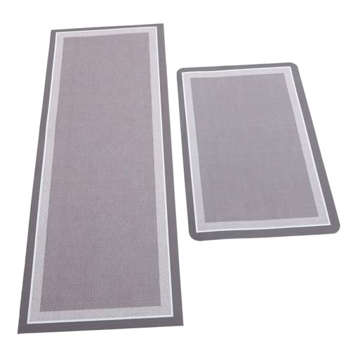TOPPERFUN 2 Stück Küchenmatte rutschfest und Saugfähig Dicke Fußmatte für Küche Badezimmer Design rutschfeste Bodenmatte für Sicheren Halt von TOPPERFUN