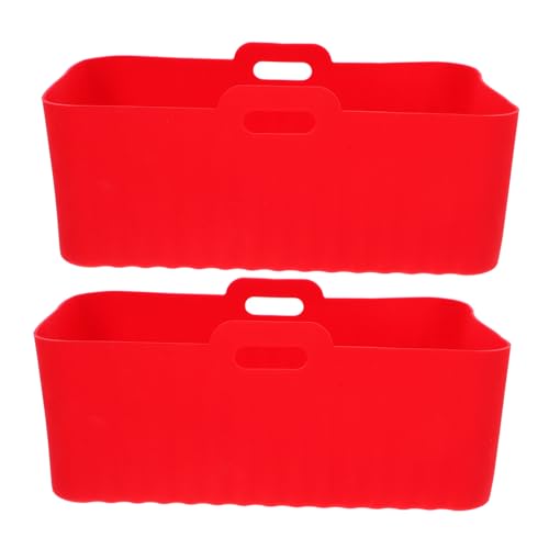 TOPPERFUN 2 Stück Silikon Innendeckel Silikon Kochgeschirr Silikon Backform Silikon Brotform Silikon Backbleche Heißluftfritteusen Silikon Topf Heißluftfritteusen Tabletts Silikon von TOPPERFUN