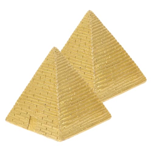 TOPPERFUN 2 Stück Simulationspyramide Dekoration Retro Ägyptische Pyramide aus Kunstharz für Tisch und Bürodekoration Hochwertiges Realistisches Design für Stilvolle Wohnaccessoires TOPPERFUN 2 Stück Simulationspyramide Dekoration Retro Ägyptische Pyramide aus Kunstharz für Tisch und Bürodekoration Hochwertiges Realistisches Design für Stilvolle Wohnaccessoires von TOPPERFUN