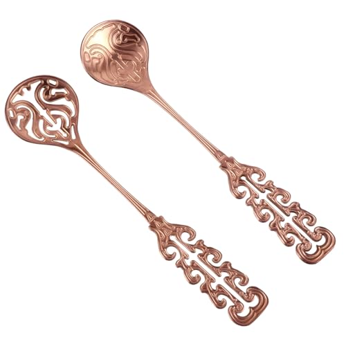 TOPPERFUN 2 Stück Teiliges Kaffeelöffel Langstielig Rostfrei Langlebig für Kaffee Dessert und Tee Geeignet für Zuhause Restaurant von TOPPERFUN