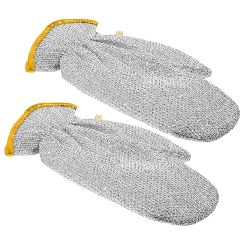 TOPPERFUN 2 Stück Teiliges Rutschfeste Hitzeschützende Spülhandschuhe aus Wasserdichtem Material Küchenhandschuhe für Haushalt Gartenarbeit und Reinigung Langlebig und Zufällige Farbe von TOPPERFUN