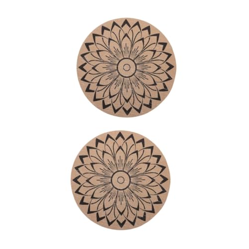 TOPPERFUN 2 Stück Untersetzer für heiße Töpfe und Pfannen Untersetzer für absorbierende Getränke Couchtisch Matte Tischsets für das Abendessen Böhmen Tischset Boho-Untersetzer Teslin von TOPPERFUN
