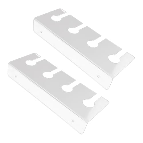 TOPPERFUN 2 Stück Weinglasregal Barglashalter Weinglas-Wandregal Weinglashalter unter Schrank Weinflasche und Glashalter Wäscheständer für Weingläser Acryl Transparent von TOPPERFUN
