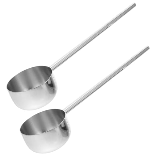 TOPPERFUN 2 Suppenlöffel Schöpflöffel Aus Für Heißes Öl Und Suppe – Design Mit Langem Griff Zur Vermeidung Von Verbrennungen – Für Die Hausmannskost von TOPPERFUN