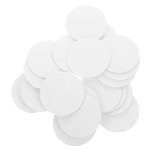 TOPPERFUN 20 Paare Kreisförmige Klebepunkte Selbstklebende Klettband Dots für Tischdecken Teppiche und Bettwäsche Weiße Runde Haftpunkte für Sicheren Halt ohne Werkzeuge von TOPPERFUN