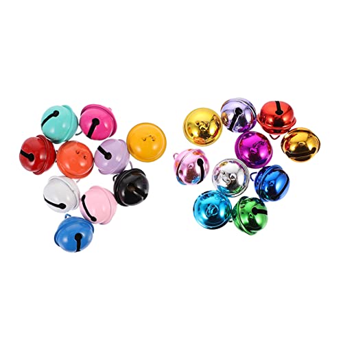 TOPPERFUN 20 Stück Weihnachtsglocken Bunte DIY Materialien für Handarbeiten Hängende Glocken Ornamente für Weihnachtsbaum Tür und Wanddekoration von TOPPERFUN