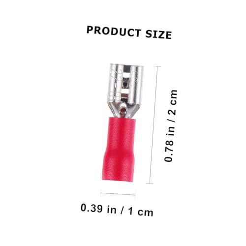 TOPPERFUN 200 Stück Teiliges Weibliches Vorisoliertes Flachstecker Vinyl isolierte Crimpklemmen Schnelle Steckverbindung Sichere Kabelschuhe für Auto Audio und Haushaltsgeräte von TOPPERFUN