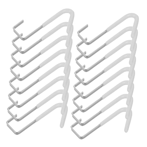 TOPPERFUN 25 Stück Teiliges Beige Küchenhaken ohne Bohren über Tür Haken mit Hoher Tragkraft Schlichte Design Garderobenhaken für Bad Schlafzimmer Schrank Wiederverwendbar Kratzfrei von TOPPERFUN
