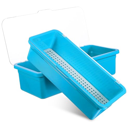 TOPPERFUN 2Stücke Besteck Organizer mit Deckel Kunststoff Aufbewahrungsbox für Besteck Abtropffläche Transparent für Küche TOPPERFUN 2Stücke Besteck Organizer mit Deckel Kunststoff Aufbewahrungsbox für Besteck Abtropffläche Transparent für Küche von TOPPERFUN
