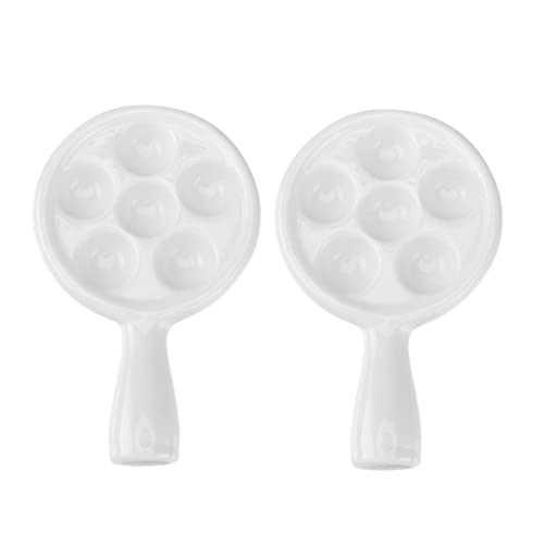 TOPPERFUN 2Stücke Escargot Backhalter aus Keramik Teiliges Ofenfestes Backtablett mit Griffen für Schnecken Sushi und für Zuhause oder Restaurant von TOPPERFUN