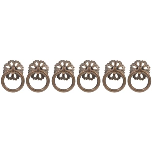 TOPPERFUN 3 Sätze Antike Möbelgriffe Im Chinesischen Stil Kommoden-schubladengriffe Vintage Schrankgriffe Mit Ring Langlebige Retro Türgriffe Für Küchenschränke Wohnzimmermöbel 2 Stück * 3 von TOPPERFUN