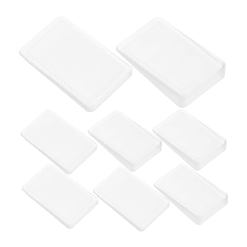TOPPERFUN 3 Sätze Möbelabstandshalter Gummistopfen Keile Stuhl Bordbodenschützer Beine Nivellierer Nivellierung Möbelsteiger Nivellierblöcke Nivellierfüße Für Möbel Transparent 8 Stück * 3 von TOPPERFUN