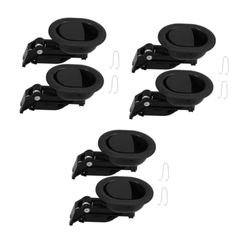 TOPPERFUN 3 Sets Sofagriff Schnallenzug Liegestuhl Entriegelungszubehör Funktionsteile Ersatz Universalbefestigung Sofastuhlgriff Schwarzer Kunststoff von TOPPERFUN