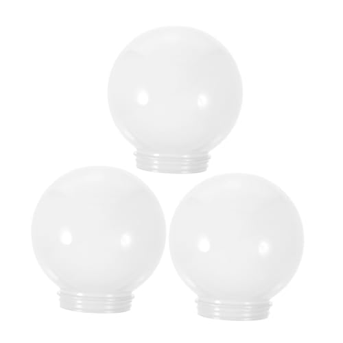 TOPPERFUN 3 Stück Acryl Lampenschirm Kugelform Øcm Leichtes Ersatzglas Lampenschirm für Außenbereich Garten Wandlampe Dekorativer Schutz für Pendelleuchte Wohnzimmer Küche von TOPPERFUN