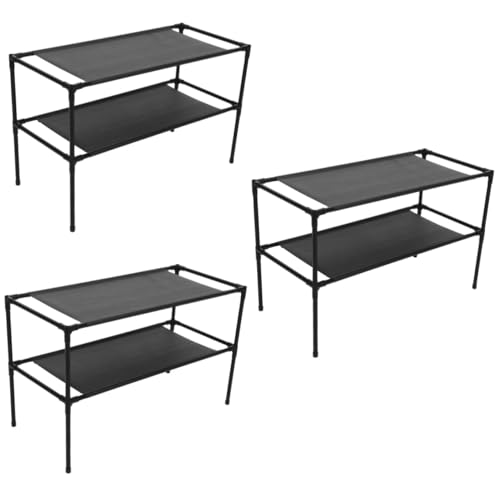 TOPPERFUN 3 Stück Eingangsschuhregal aus Lagiger Schuhorganizer für Zuhause Platzsparend und Einfach zu Reinigen für Eingangsbereich Schlafzimmer und Flur von TOPPERFUN