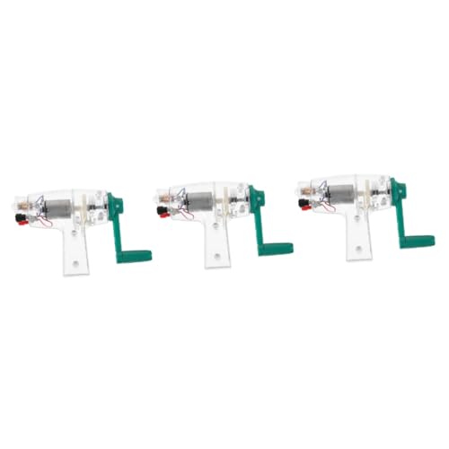 TOPPERFUN 3 Stück Handgenerator Ladegerät Mit Handkurbel Stromgenerator Tragbar Generator Experimentell Wissenschaftliche Experimente Für Generator-wissenschafts-kit Plastik von TOPPERFUN