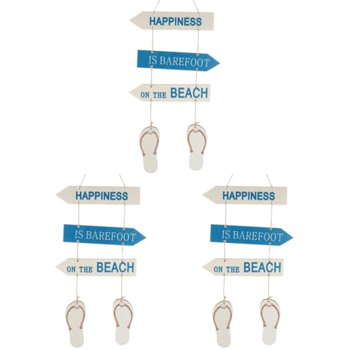 TOPPERFUN 3 Stück Marine Pantoffeln tropisches Strandzimmer nautisch Seemerkonte Dekorationen am Meer Strand-Hängetafel Schild zum Aufhängen am Strand Wandbehang Holz TOPPERFUN 3 Stück Marine Pantoffeln tropisches Strandzimmer nautisch Seemerkonte Dekorationen am Meer Strand-Hängetafel Schild zum Aufhängen am Strand Wandbehang Holz von TOPPERFUN