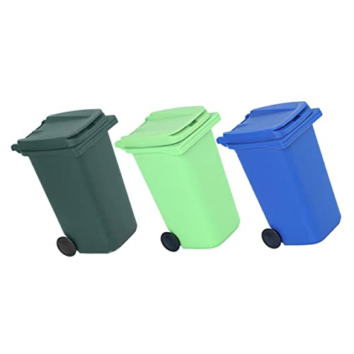 TOPPERFUN 3 Stück Mini Tischmülleimer mit Deckel Multifunktionaler Desktop Abfalleimer und Stifthalter aus Hochwertigem Kompakt für Büro Schlafzimmer Küche und Wohnzimmer Zufällige Farbe von TOPPERFUN