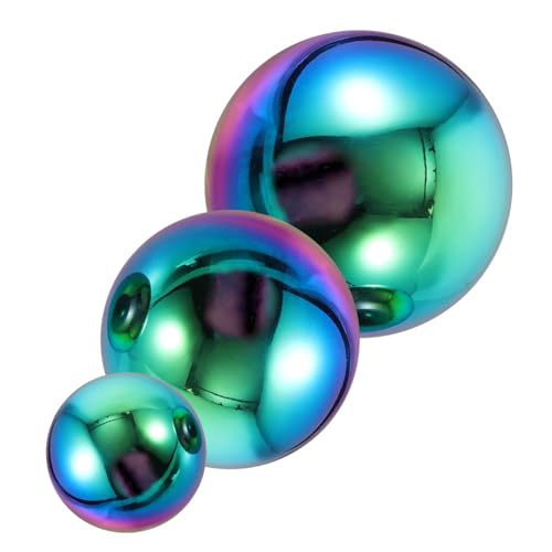 TOPPERFUN 3 Stück Teiliges Edelstahl dekorationskugel Polierte Hohle Spiegelkugeln Leichte DIY Bastel Kugeln für Innen Außendekoration TOPPERFUN 3 Stück Teiliges Edelstahl dekorationskugel Polierte Hohle Spiegelkugeln Leichte DIY Bastel Kugeln für Innen Außendekoration von TOPPERFUN