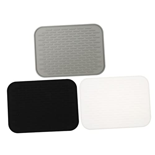 TOPPERFUN 3 Stück Teiliges Silikon Geschirr Abtropfmatte Set Rutschfeste Hitzebeständige Unterlage für Küche Spülbecken und Bar Einfach zu Reinigen Vielseitig Einsetzbar zum Zufällige Farbe TOPPERFUN 3 Stück Teiliges Silikon Geschirr Abtropfmatte Set Rutschfeste Hitzebeständige Unterlage für Küche Spülbecken und Bar Einfach zu Reinigen Vielseitig Einsetzbar zum Zufällige Farbe von TOPPERFUN
