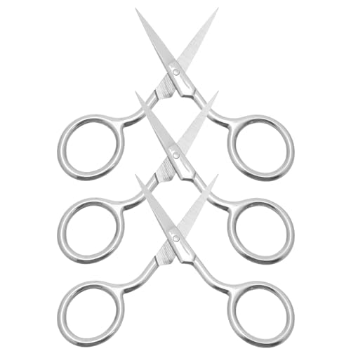 TOPPERFUN 3 Teiliges Bartscheren Set Aus Metall Trimmer Für Herren Schere Nasenhaarschneider Bartpflege Set Mini Pflegeschere Aus Metall Kleine Pflegeschere von TOPPERFUN