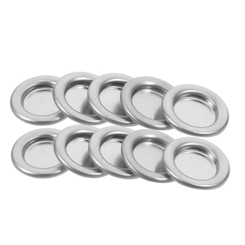 TOPPERFUN 30 Stück Kleiner Halbgettbesitzer Räucherstäbchenhalterplatte Räuchertablett aus Aluminiumlegierung Räucherkegel Tablett Desktop-Räucherstäbchen Weihrauchschale aus Metall Silver von TOPPERFUN
