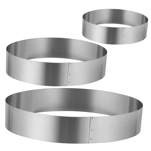 TOPPERFUN 3Stücke Backform Teiliges Mousse Ring für Kuchen und Desserts und Antihaftbeschichtet für DIY Backen und Partys von TOPPERFUN