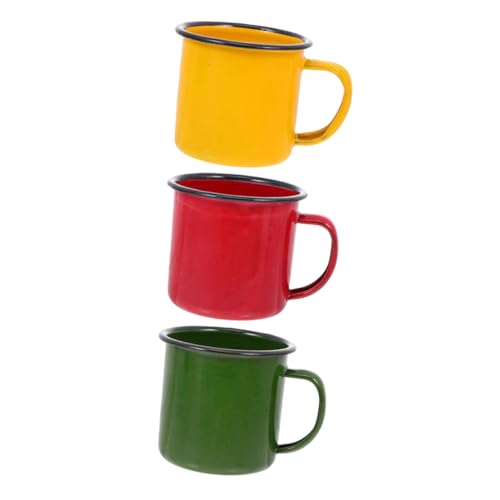 TOPPERFUN 3Stücke Teiliges Retro Emaille Tassen Bunte Multifunktionsbecher für Wasser Tee oder Snacks Langlebig und Praktisch für TOPPERFUN 3Stücke Teiliges Retro Emaille Tassen Bunte Multifunktionsbecher für Wasser Tee oder Snacks Langlebig und Praktisch für von TOPPERFUN