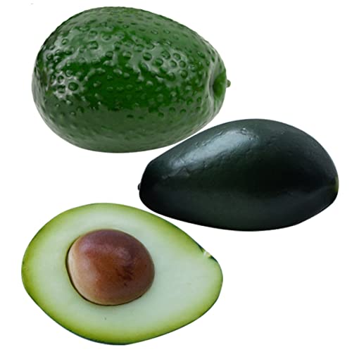 TOPPERFUN 3st Avocado-Imitation Grüne Avocadofrucht Gefälschte Avocados Künstliche Avocado-Requisite Faux- -Modell Avocado-Frucht-Spielzeug Gefälschtes Fruchtmodell Obst Pu Kind Requisiten von TOPPERFUN