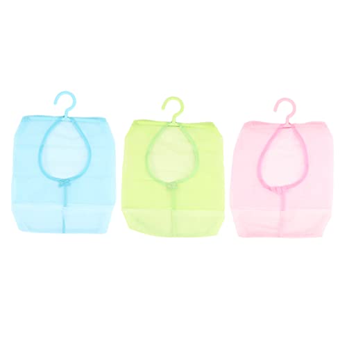 TOPPERFUN 3stücke Netzbeutel Multifunktionstasche Mit Haken Hängende Wäscheleinentasche Netzaufbewahrungstasche Für Bad Küche Schlafzimmer Wäschebeutel Mit Verstärkten Nähten von TOPPERFUN