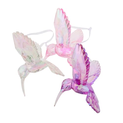 TOPPERFUN 3stücke Teiliges Hängende Hummingbird Ornamente Transparente Vogel Dekoration Für Fenster Auto Und Büro Irideszente Farben TOPPERFUN 3stücke Teiliges Hängende Hummingbird Ornamente Transparente Vogel Dekoration Für Fenster Auto Und Büro Irideszente Farben von TOPPERFUN