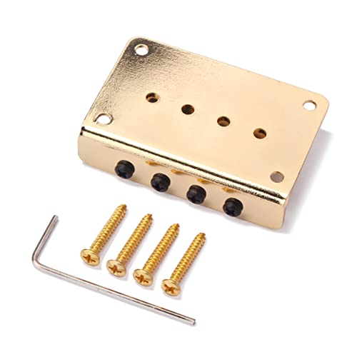 TOPPERFUN Vintage Style String Bass Bridge Höhenverstellbar Goldfarben Mit Schrauben Und Werkzeug Für Jazz Und Rock Gitarre TOPPERFUN Vintage Style String Bass Bridge Höhenverstellbar Goldfarben Mit Schrauben Und Werkzeug Für Jazz Und Rock Gitarre von TOPPERFUN