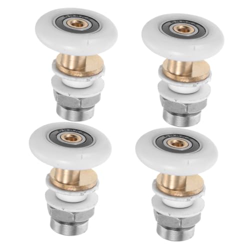 TOPPERFUN 4 Stück Ersatzset Für Duschtürrollen Universelle Schiebetürbeschläge 25mm Durchmesser Reibungslose Bewegung Langlebige Badezimmer Rollen von TOPPERFUN