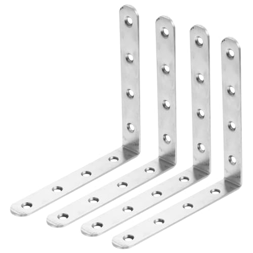 TOPPERFUN 4 Stück Edelstahl Winkelverbinder Rechteckige Möbelhalter Eckverbinder Schwerlast Regalstütze mit Stabilem Design für Möbel und Ablagen TOPPERFUN 4 Stück Edelstahl Winkelverbinder Rechteckige Möbelhalter Eckverbinder Schwerlast Regalstütze mit Stabilem Design für Möbel und Ablagen von TOPPERFUN