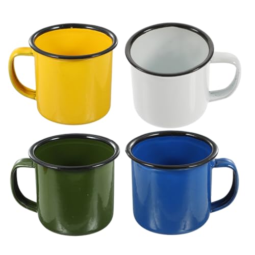TOPPERFUN 4stücke Teiliges Emaille Camping Mug Vintage Trinkbecher Für Kaffee Tee Wasser Robuste Tragbare Tassen Für Outdoor Picknick Und Zuhause Retro Design Verschiedenen Farben TOPPERFUN 4stücke Teiliges Emaille Camping Mug Vintage Trinkbecher Für Kaffee Tee Wasser Robuste Tragbare Tassen Für Outdoor Picknick Und Zuhause Retro Design Verschiedenen Farben von TOPPERFUN