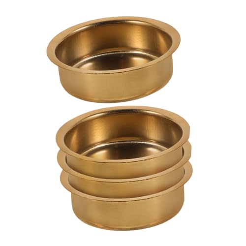 TOPPERFUN 4 Stück Halter für Weihrauchbrenner Räucherstäbchenhalter süß Weihrauchbrennerplatte Weihrauchbrenner-Tablett Räuchergefäß Rostfreier Stahl Golden von TOPPERFUN