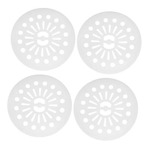 TOPPERFUN 4 Stück Komprimierte Tabletten Waschmaschine Abdeckung Für Die Wäscheleine Flusensieb Des Waschschlauchs Unterlegscheiben-flusenfänger Für Schläuche Waschtürstütze Plastik Weiß von TOPPERFUN