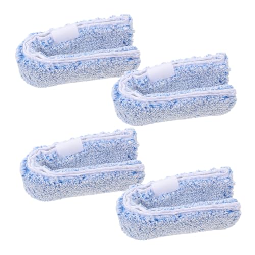 TOPPERFUN 4 Stück Mikrofaser Fensterreiniger Ersatz Pads Wiederverwendbare Fensterwischer Bezüge für Effektive von Glasoberflächen Leicht Installierbar und Kompatibel mit Standard von TOPPERFUN
