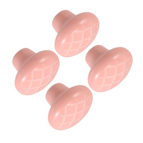TOPPERFUN 4 Stück Rosa Keramik Schrankknöpfe Einloch Schubladengriffe Retro Möbelknauf für Kommode Kleiderschrank Vielseitig Langlebig und Stilvoll für Wohnraumdekoration von TOPPERFUN