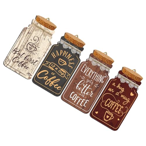 TOPPERFUN 4 Stück Teiliges Holz Kaffee Schild Set Wanddekoration für Kaffeebar Rustikale Kaffee Deko für Wohnzimmer Büro und Küche Einfach Aufzuhängen Wandkunst TOPPERFUN 4 Stück Teiliges Holz Kaffee Schild Set Wanddekoration für Kaffeebar Rustikale Kaffee Deko für Wohnzimmer Büro und Küche Einfach Aufzuhängen Wandkunst von TOPPERFUN
