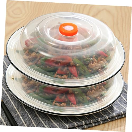TOPPERFUN 4 Stück Teiliges Transparentes Mikrowellen abdeckset aus Robustem Material Spritzschutzgeeignet Lebensmittelecht Vielseitig für Küche Restaurant und Party Praktisch für Frische von TOPPERFUN