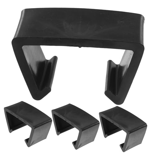 TOPPERFUN 4 Stück Terrassensofa Clip Schnittclip Möbelklammern Clips für Gartenmöbel Sektionsclips zum Festhalten Verbindungselemente für Sofas Gartenmöbel-Clip Plastik Schwarz von TOPPERFUN