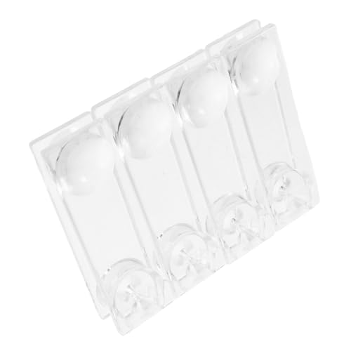 TOPPERFUN 4 Stück Transparente Vorhanggriff mit Rillen Ergonomischer Zuggriff für Fensterdekoration Einfach zu Ersetzen und Langlebig Geeignet für Wohn und Schlafzimmer Sowie von TOPPERFUN