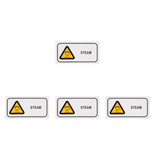 TOPPERFUN 4 Stück Warnschild Heiße Oberfläche Aufkleber Hochtemperatur Steam Warnung Pet Industrie Maschinen Sicherheitsschutz Englisch von TOPPERFUN