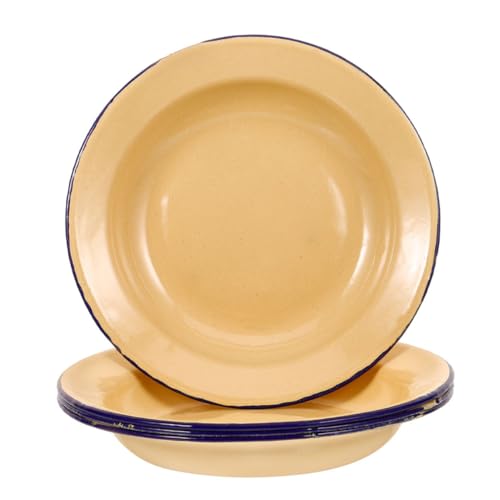 TOPPERFUN 4Stücke Emaille Teller Unzerbrechliches Geschirr für Zuhause Retro Design für Salat Pasta Steak und Robuste und Langlebige Essplatten Leicht zu Reinigen TOPPERFUN 4Stücke Emaille Teller Unzerbrechliches Geschirr für Zuhause Retro Design für Salat Pasta Steak und Robuste und Langlebige Essplatten Leicht zu Reinigen von TOPPERFUN